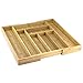 Totally Bamboo Kitchen Drawer Organizer, Expandable Silverware Organizer and Utensil Holder, 8 Compartments with Dividers