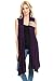 iconic luxe Women's Soft Premium Jersey Sleeveless Asymmetrical Open Front Cardigan