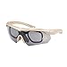 EnzoDate Ballistic Military Goggles 3LS, 4LS 5LS Kit Polarized Army Sunglasses Men's Tactical Eyeshield (tan, 5 Lenses (1 Polarized Out of 5))