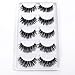 3D Mink False Eye Lashes Beautyorigin Fake Eyelashes 100% Siberian Mink Fur Makeup Wispy Long Cross Thick Reusable Fake Eyelashes 5 Pairs/pack （Style 01）