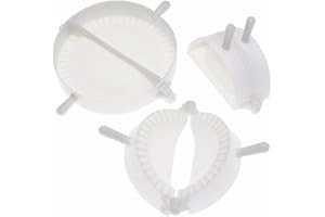 Dumpling Mold Tool 3Pcs Plastic White Dumpling Maker for Dough Pie Ravioli Creative Press, Mold