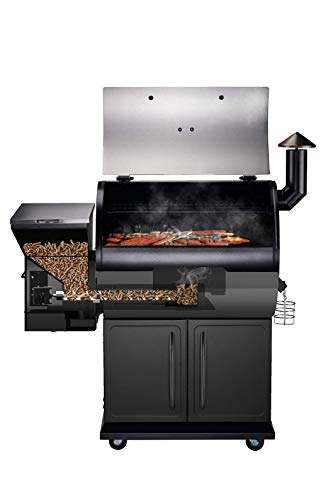 Z Grills ZPG-700E 2019 New Model Wood Pellet Grill & Smoker, 8 in 1 BBQ Grill Auto Temperature Control 700 sq inch Cooking Area Silver & Black Cover Included - Thumbnail 7