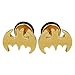 Stainless Steel Mens Womens Batman Pattern Stud Earrings Bonnie