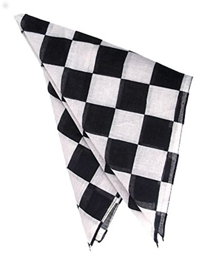 Checkered 19" Race Racing Flag NASCAR Costume Bandana