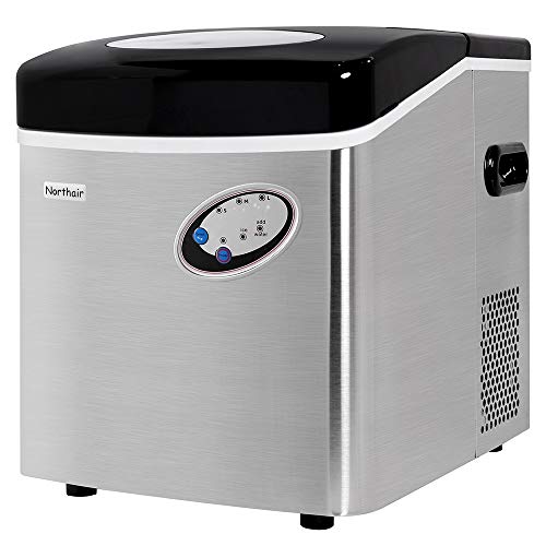 Northair Portable Automatic Stainless Steel Ice Maker,48lbs/24H,Extra