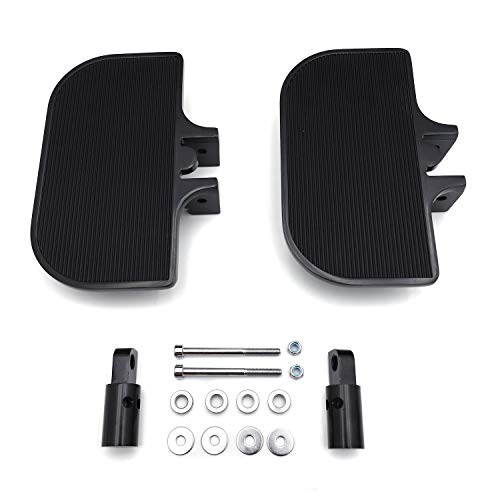 XKHMOTO Motorcycle Black Passenger Mini Floorboards Rear Footboards