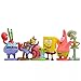 LW 6 pcs Lovely Animal Characters Toys Mini Figure Collection Playset, Cake Topper, Plant, Automobile Decoration
