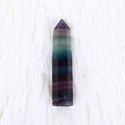 GETDATE Lot Natural Fluorite Quartz Crystal Stone Healing Amethyst Hexagonal Wand Point - Home & Garden, Home Decor, Fluorite Crystal Bar - Thumbnail 3