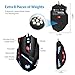 Gaming Mouse Wired,Zeltes 9200 DPI Gamge Mouse,8-Piece Weight Tuning Set,Multi-Modes LED Lights Ergonomic Mouse,USB MMO Gaming Mice for Laptop, PC, Tablet, Computer, Mac,Blackthumb 2