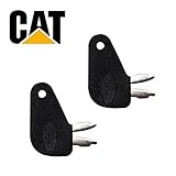 Aree Pair (2 Keys) CAT Caterpillar Heavy Equipment Key-Battery Key for Caterpillar, Komatsu, International,2 Keys with Keychain,Part Number 8H5306