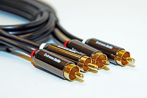 Extreme Audio Premium Gold Plated 2x RCA Male to 2x RCA Male Stereo Audio Cable