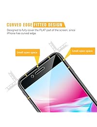 SPARIN - Protector de pantalla para iPhone 8   iPhone 7   iPhone 6   iPhone 6S (4 unidades) con marco de alineación   fácil instalación, compatible con carcasas y antiarañazos.