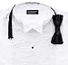 Milani Men's Tuxedo Shirt with French Cuffs and Bow Tie 16.5