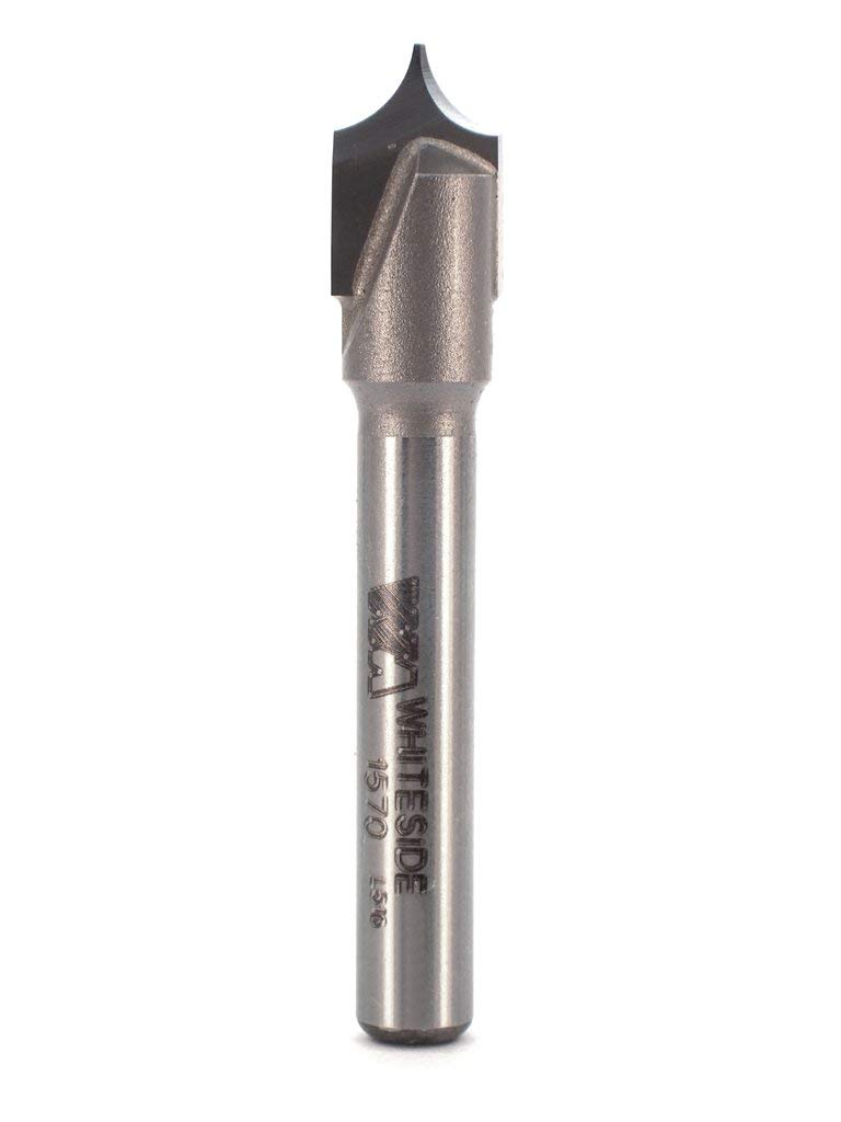 Whiteside Router Bits 1570 Point Cutting Round Over Bit with 3/16-Inch Radius 3/8-Inch Cutting Diameter and 3/8-Inch Cutting Length