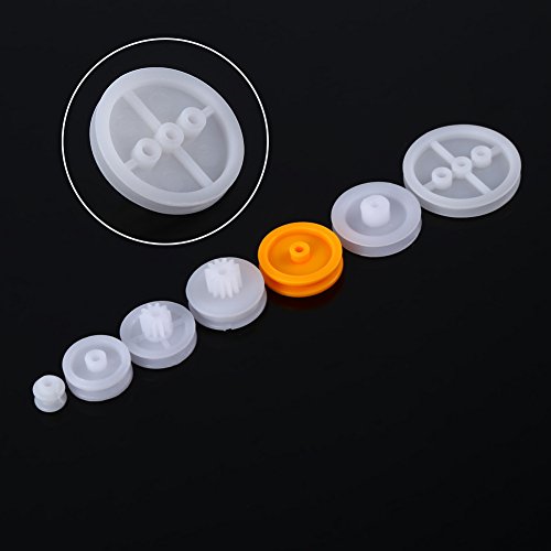 7 Pcs Plastic Pulley Kits Set for Belt Assembly Toy Cars Automobiles Robots DIY