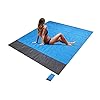 Stranddeken, picknickmat, zandvrij waterdicht Lichtgewicht 79 x 83 inch Opvouwbare draagbare extra grote picknickdeken…