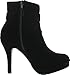 TOP Moda George-15 Women's Strap Buckle Stiletto Heel Ankle Booties Black 7