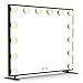 Nitin Hollywood Vanity Mirror with Lights, Black Lighted Makeup Mirror with 14 Bulbs, Tabletop or Wall Mounted Vanity Mirror for Bedroom Dressing Room (Black)