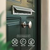 Silver Letter Box Cover Brush Flap Internal External Aluminium view 3