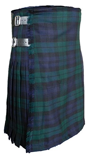 100% 13 oz Black Watch Wool Scottish Kilt 38