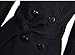 xiaoming Women Winter Double Breasted Thicken Wool Trench Coat with Belt