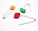 yueton Pack of 50 Assorted Color Plastic Head Baby Safety Pins Safety Locking Baby Cloth Diaper Nappy Pins (Fruits)