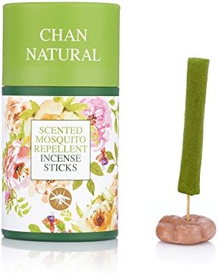 Scented Mosquito Repellent Incense Sticks 4" Natural Insect Protection-Traditional Aromatic Herbs, Citronella & Eucalyptus Oil-for Outdoor & Indoor Use - 30 Mins Burn Time