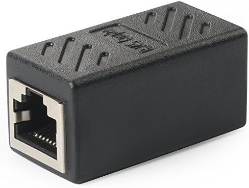 Tainston RJ45 Coupler(1 Pack) Female to Female in-Line Network Ethernet Coupler Cat7 Cat6 Cat5e LAN Cable Extender Adapter-Black