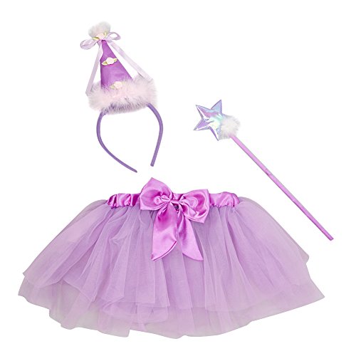 Purple Birthday Princess Wand, Headband & Tutu