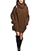 Sarin Mathews Autumn Womens Cowl Neck Long Sleeve Knit Baggy Pullover Sweater Chocolate XL