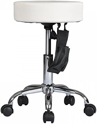 New White Adjustable Hydraulic Rolling Swivel Stool Tattoo Facial Massage Beauty Salon! #249