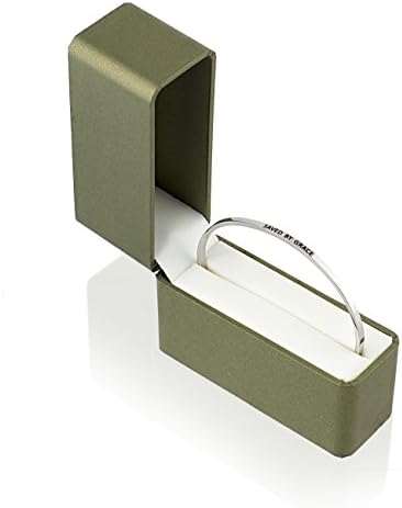 Gift Accessory/Jewellery for Men & Women (Adjustable to fit All Wrists Sizes) - (Silver) - Bangle (Saved by Grace Bracelet)