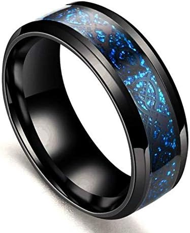 Celtic Dragon Titanium Stainless Steel Men's Wedding Band Rings(Size 8)