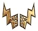 Gold Lightning Bolt Shoe Shwings