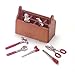 Darice Timeless Miniatures Tool Box 2309-04, Toolbox and tools set.