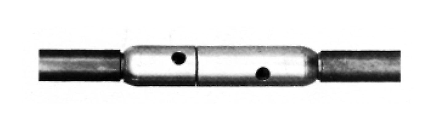 ATM 770002 - Empalme giratorio guía-guía para guía pasahilos de 9 mm (Rosca M12; Largo 80 mm)