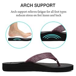 EQUICK Women's Flip Flops Arch Support Yago Mat