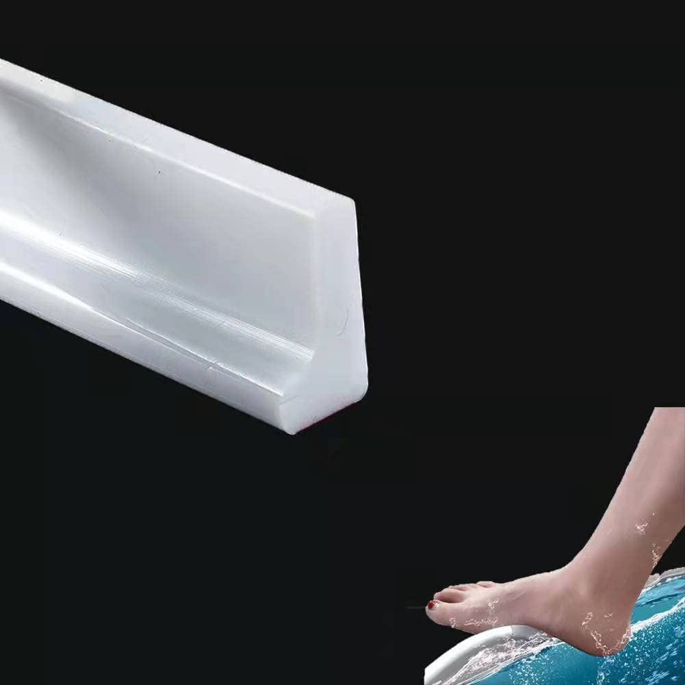 2M/78inch Silicone Wet Room Floor Water Barrier,Shower Sealing Strip,Shower Water Barrier,Bathroom Sink Edging Seal Strip,Wet and Dry Separation