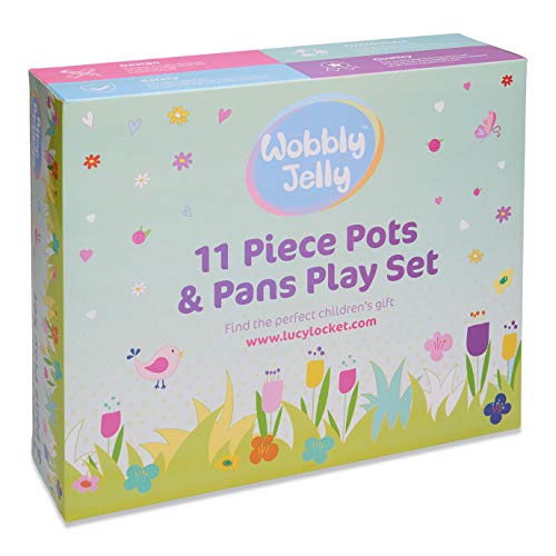 Wobbly Jelly 'Fairy Tale' Kids Kitchen Set 11 pc Toy Pots and Pans