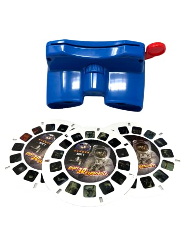WARM FUZZY Toys 3D Viewfinder (Space) - Viewfinder for Kids & Adults, Classic Toys, Slide Viewer, 3D Reel Viewer, Retro, Vintage Toys with 3 Reels - Contains 21 High Definition 3D Images