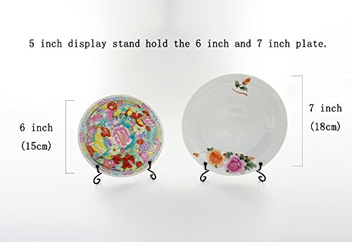 image for Artliving (2 Pack) Iron Display Stand, Black Iron Easel Plate Display 