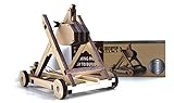 Abong Tabletop Laser Cut Trebuchet Kit - Sturdy Wooden Miniature Catapult Model - Ultimate Long Range Attack - STEM Model Kit Ideal for Classroom Demonstration