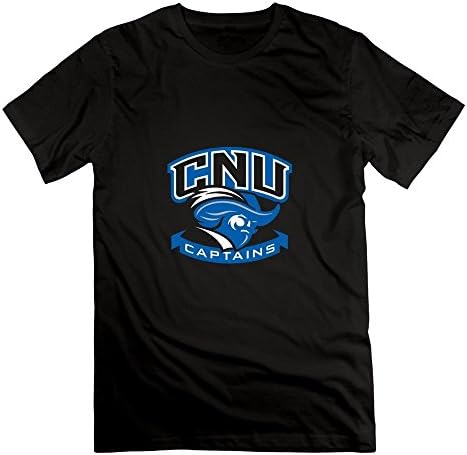 TIANYI Men Christopher Newport University O-Neck T Shirt L Black