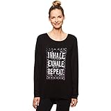 Gaiam Women's Long Sleeve Yoga & Workout T Shirt - Activewear Top w/Open Back Detail
