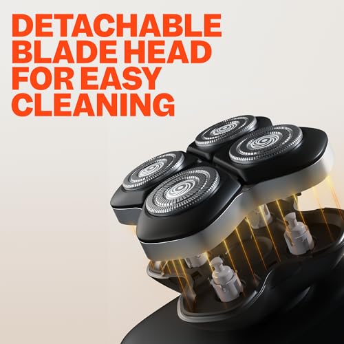 Freebird Electric Head & Body Hair Shaver - Mens Cordless Waterproof Razor with Rotary Blades (FlexSeries Pro, Shaver Kit)