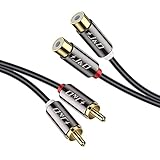 J&D 2 RCA Extension Cable, RCA Cable, Gold Plated