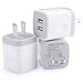 Wall Charger, Vifigen 3-Pack USB 2.1AMP Universal Power Home Travel Wall Charger Dual Port Plug for iPhone 7/7 plus 6/6 plus 5S 5 4S Samsung S5 S4 S3, Note 5, HTC, LG and More Device