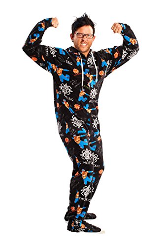 Jumpin Jammerz WWE Rey Mysterio Footed Pajamas (Small)