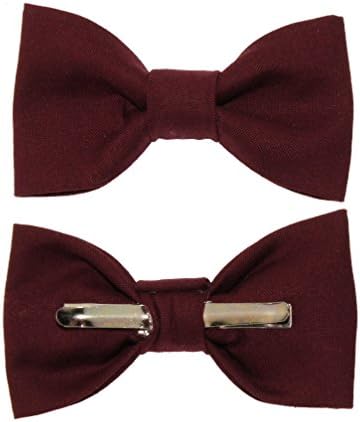 Toddler Boy 3T 4T Burgundy Red Clip On Cotton Bow Tie Bowtie by amy2004marie