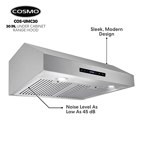 COSMO UMC30 Ducted Under Stainless Steel Range Hood with 380